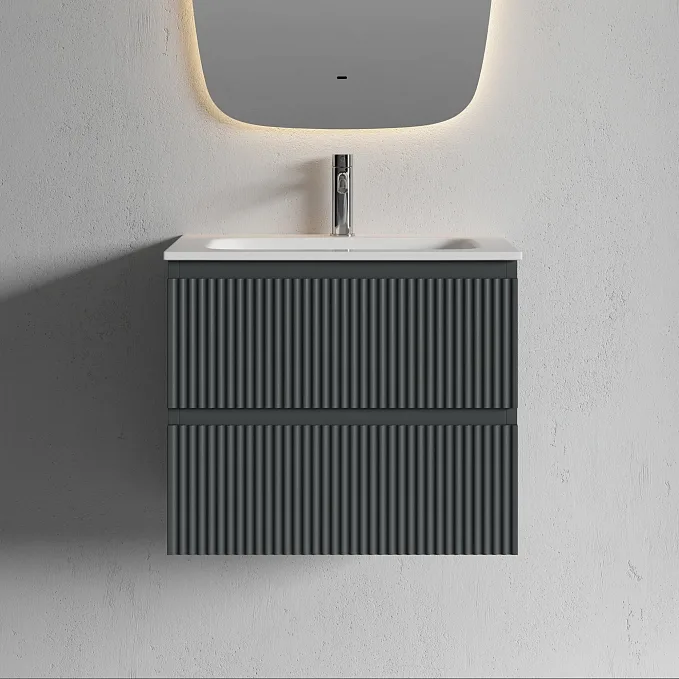 Тумба под раковину Sancos Snob R 60 подвесная матовый антрацит, SNR60MDH Sancos — официальный сайт