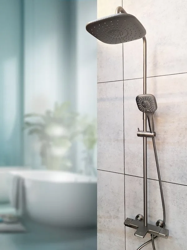 Душевая стойка AltroBagno Lamberto 030426 GrMt, оружейная сталь Sancos — официальный сайт