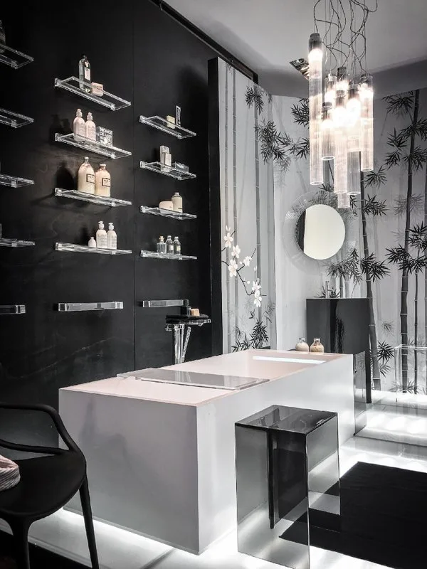 Зеркало круглое Laufen Kartell by Laufen 80 прозрачное, с подсветкой Sancos — официальный сайт