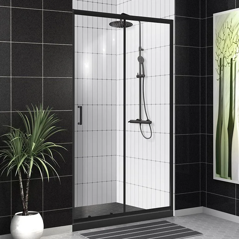 Душевая дверь в нишу BelBagno Uno -195 BF 1 130 C Nero профиль черный, стекло прозрачное Sancos — официальный сайт