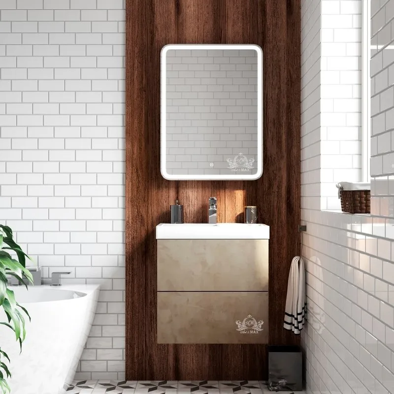 Зеркало-шкаф Art&Max Platino 60 L с подсветкой Sancos — официальный сайт