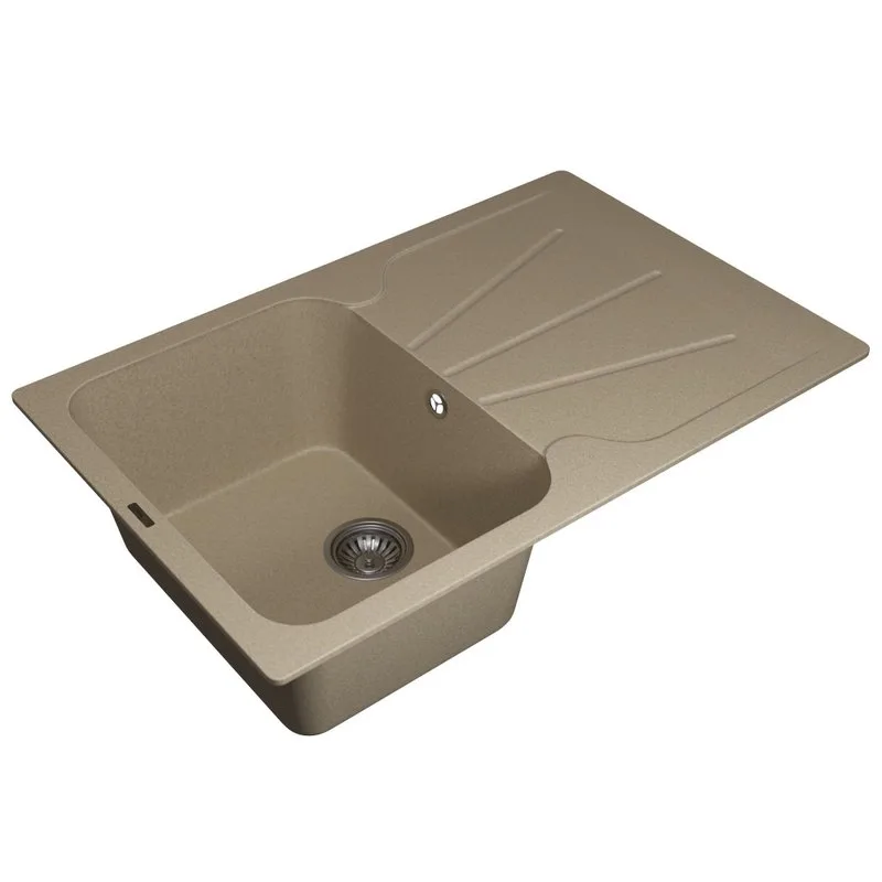 Кухонная мойка кварцевая Uperwood Quartz UPD-04-02, прямоугольная, бежевая Sancos — официальный сайт