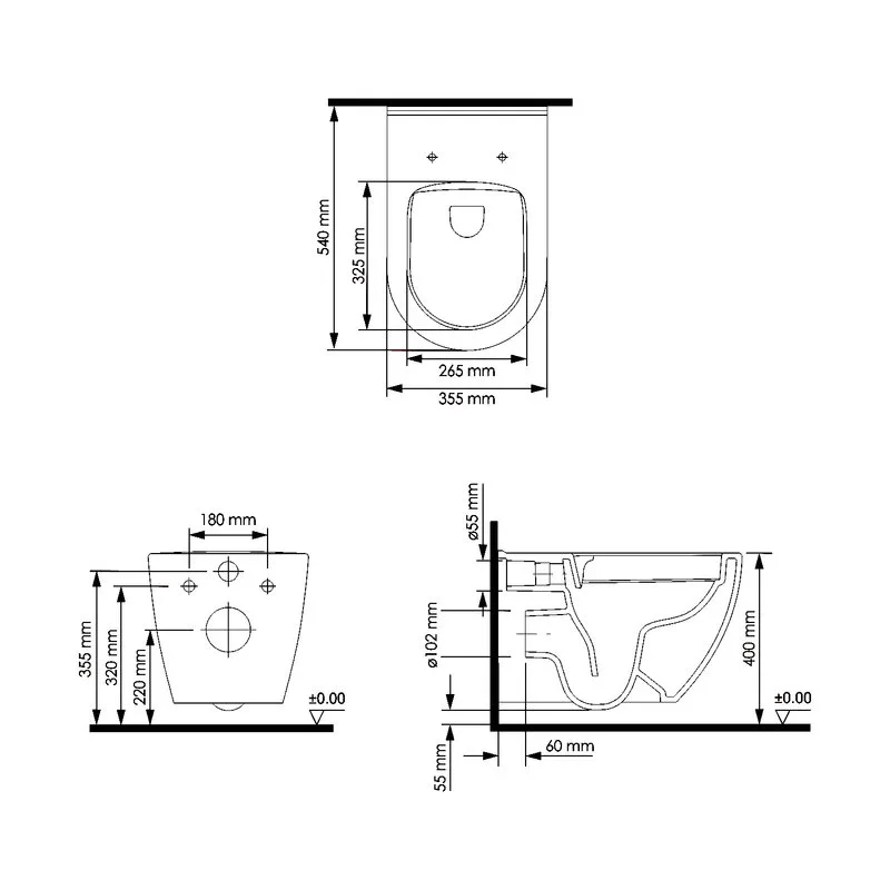 Унитаз подвесной Wasserkraft Mindel H002.E034 Sancos — официальный сайт