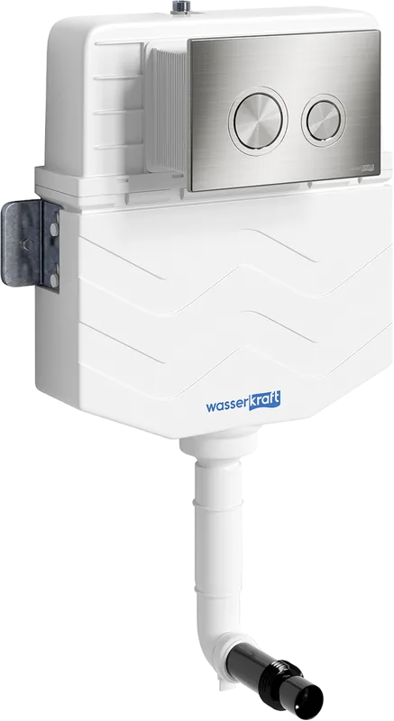 Смывной бачок скрытого монтажа Wasserkraft Aller 10TLT.031.ME.BN01, с кнопкой смыва никель Sancos — официальный сайт