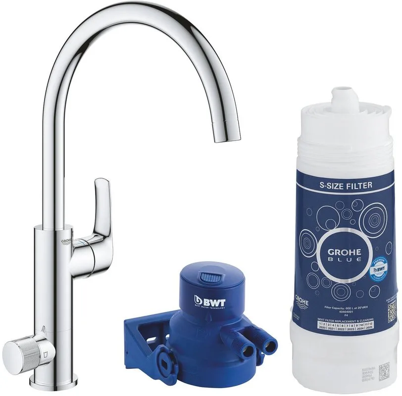 Смеситель для кухни Grohe Blue Pure Eurosmart 119708, с фильтром Sancos — официальный сайт