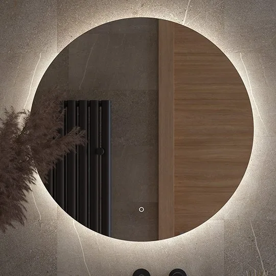 Зеркало круглое Defesto Opti DF 2845S 80 с LED-подсветкой, 4500К, сенсорный выключатель