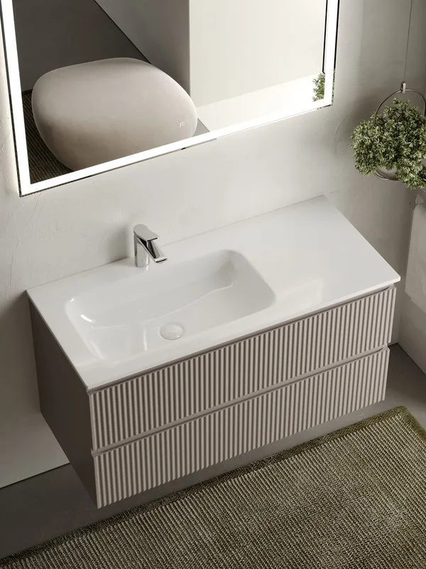Тумба с раковиной Sancos Snob R 100 см, L, doha soft Sancos — официальный сайт
