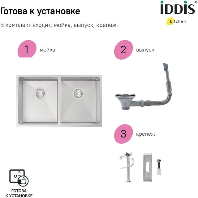 Мойка кухонная IDDIS Edifice EDI75S2i77 Sancos — официальный сайт