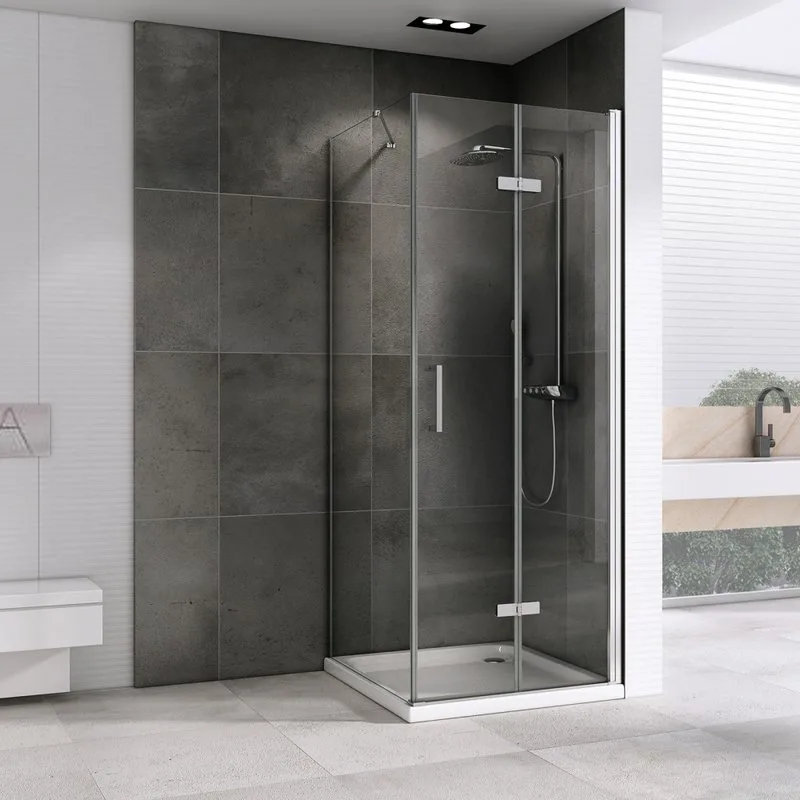 Душевой уголок Abber Zart AG08090P-S81 90х80, профиль хром, стекло прозрачное Sancos — официальный сайт