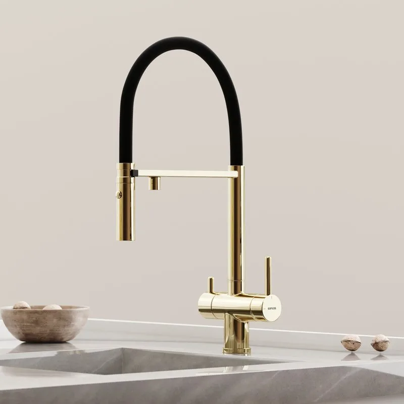 Смеситель для кухни Sancos Imola SC4010ZG под фильтр, полированное золото Sancos — официальный сайт
