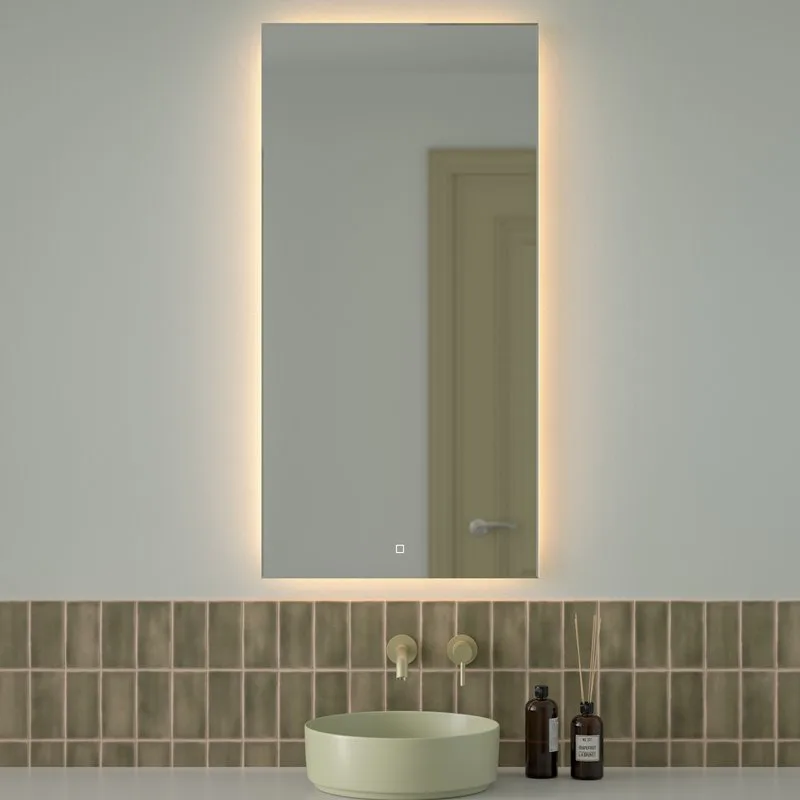 Зеркало Defesto Glow DF 2518S 60х120 с LED-подсветкой, 3000 K, сенсорный выключатель