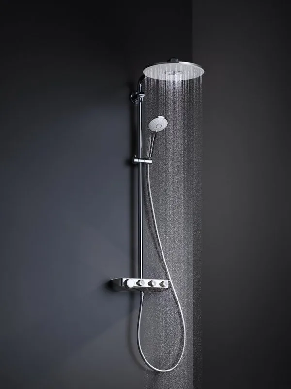 Душевая стойка Grohe Euphoria SmartControl 310 Duo 26507LS0, белая луна, с термостатом Sancos — официальный сайт