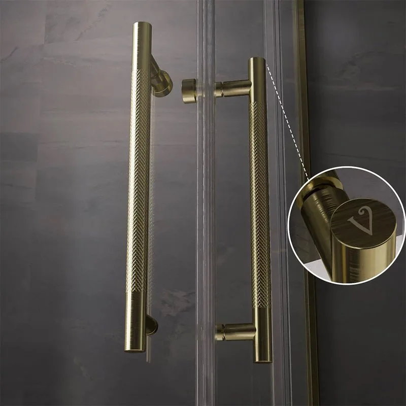Душевой уголок Veconi Premium Trento PTC-20G 100x80, профиль брашированное золото, стекло прозрачное Sancos — официальный сайт