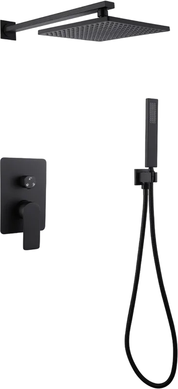 Душевой комплект Abber Weiss Insel AF8018B, С ВНУТРЕННЕЙ ЧАСТЬЮ, черный матовый Sancos — официальный сайт