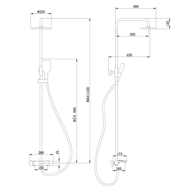 Душевая стойка Abber Thermostat AF8516GL, матовое золото Sancos — официальный сайт