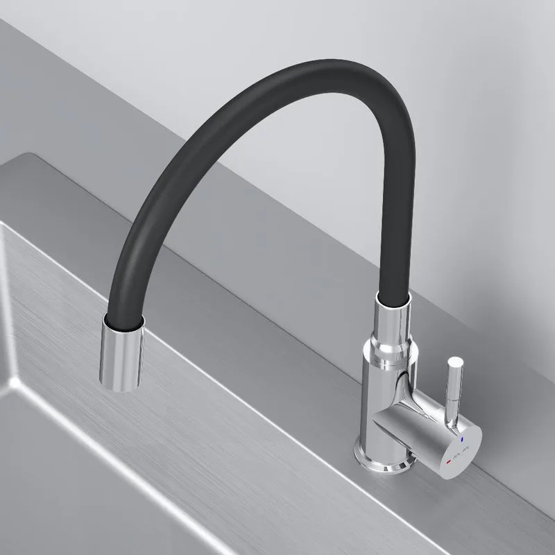 Смеситель для кухни AM.PM X-Joy S F85B07602, черный, хром Sancos — официальный сайт