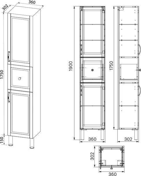Шкаф-пенал для ванной IDDIS Oxford R Sancos — официальный сайт