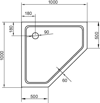 Поддон для душа Cezares Tray TRAY-A-P-100-15-W 100x100, с сифоном Sancos — официальный сайт