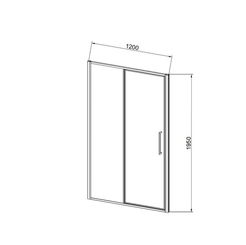 Душевая дверь Vincea Slim 8mm VDP-4SL120CLB, черный, стекло прозрачное Sancos — официальный сайт