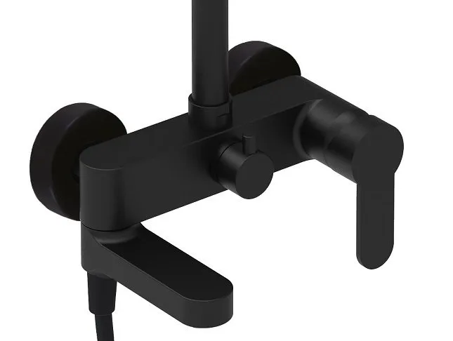 Комплект для ванной Paffoni Light KITZCOL632NO006 С ВНУТРЕННЕЙ ЧАСТЬЮ, черный матовый Sancos — официальный сайт
