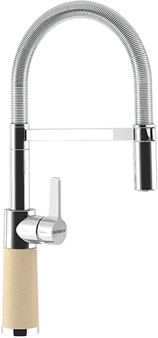 Смеситель для кухни Schock Cristalite SC-550 с гибким изливом, лунный камень Sancos — официальный сайт