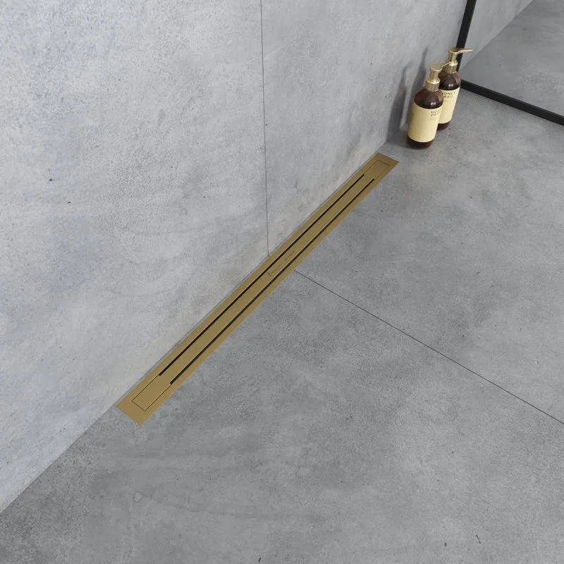 Душевой трап (лоток) Boheme Premium Trendy, 80 см, матовое золото Sancos — официальный сайт