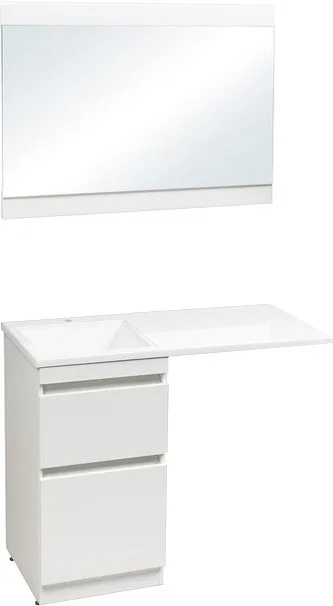 Тумба под раковину без столешницы Style Line Даллас 110 Люкс Plus напольная, белая