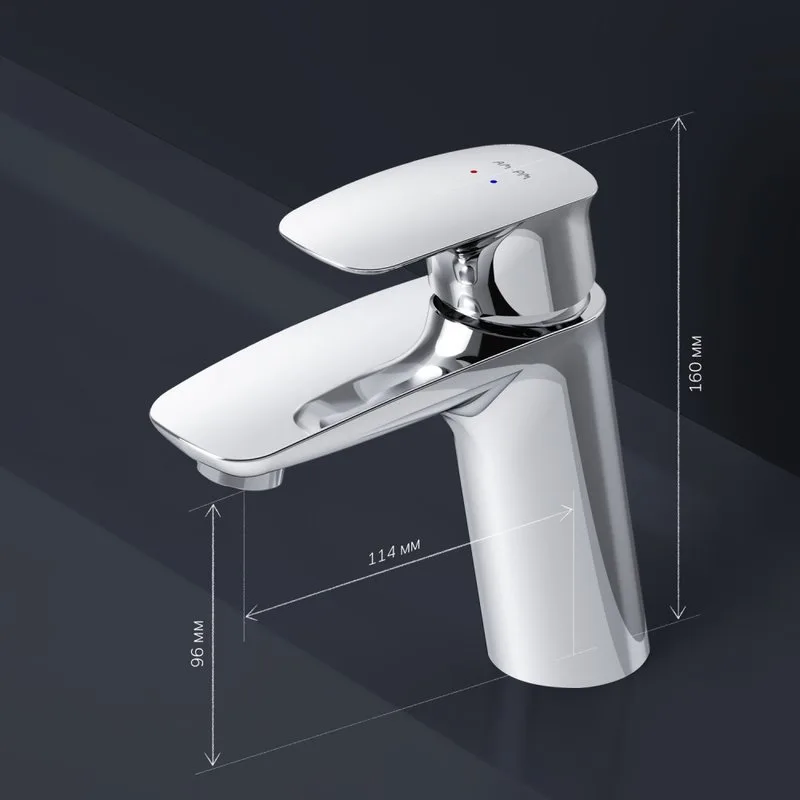 Смеситель для раковины AM.PM Spirit V2.1 F71A82100 с донным клапаном Sancos — официальный сайт