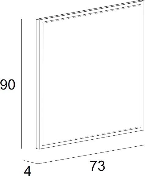 Зеркало Cezares Tiffany 90x73 nero grafite, с LED-подсветкой Sancos — официальный сайт