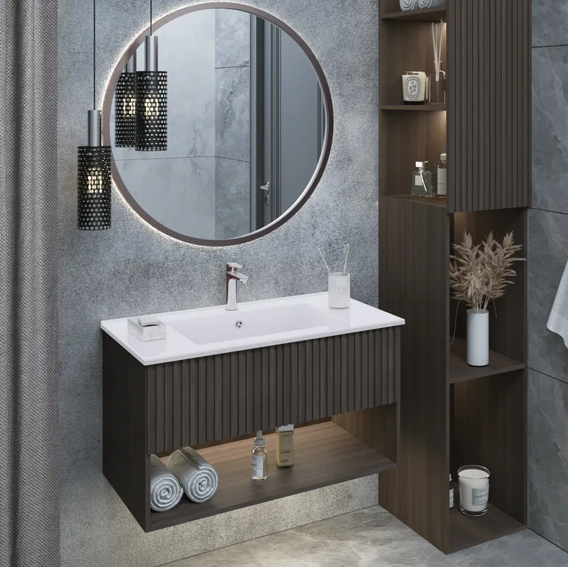 Мебельная раковина Uperwood Parma Premium 85 белая глянцевая Sancos — официальный сайт