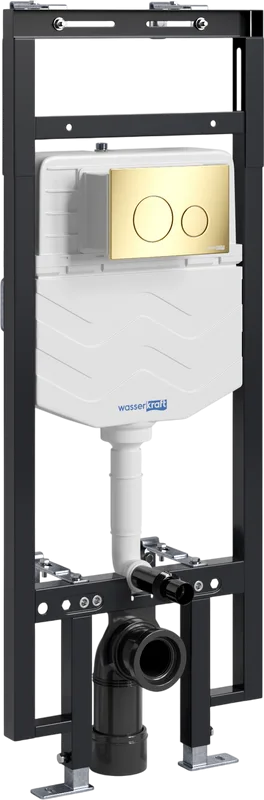 Система инсталляции для унитазов Wasserkraft Dinkel 58TLT.010.ME.PG02, с кнопкой смыва золото Sancos — официальный сайт
