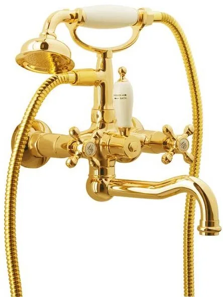 Смеситель для ванны с душем Boheme Tradizionale Oro 293 Sancos — официальный сайт