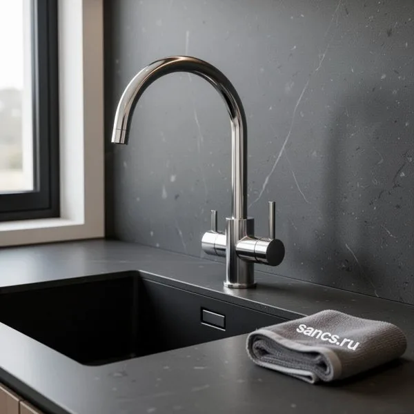 Смеситель для кухни Sancos Taper, с краном под фильтр для питьевой воды, хром, SC4012CH