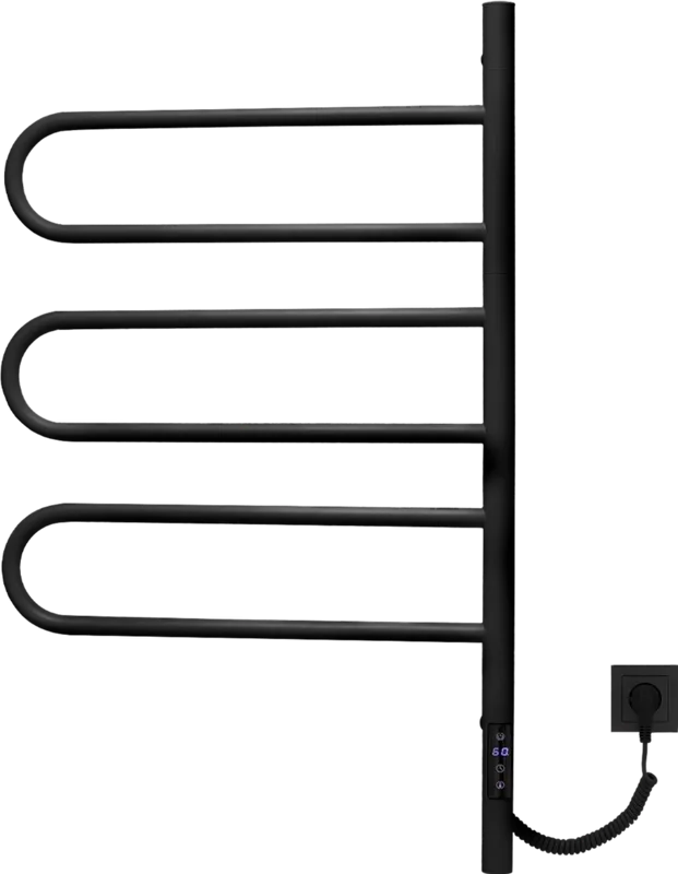 Полотенцесушитель электрический Vincea VTD-1R2CBE 44х80 черный Sancos — официальный сайт