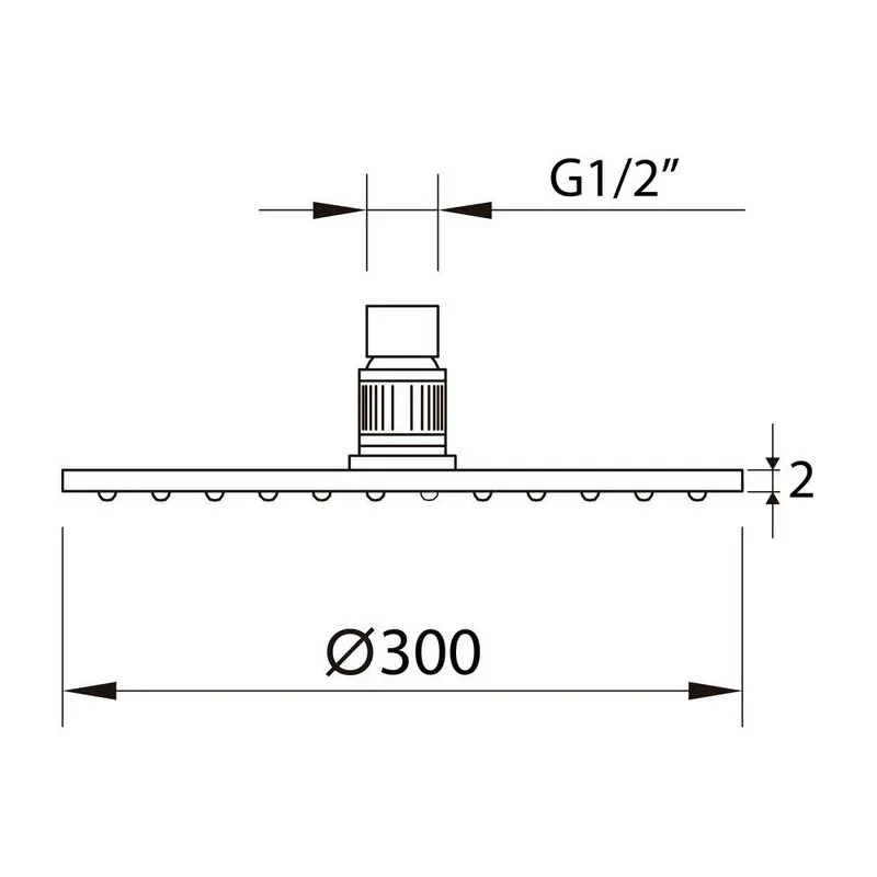 Верхний душ Clever SLIM INOX AIR 300 61965 Sancos — официальный сайт
