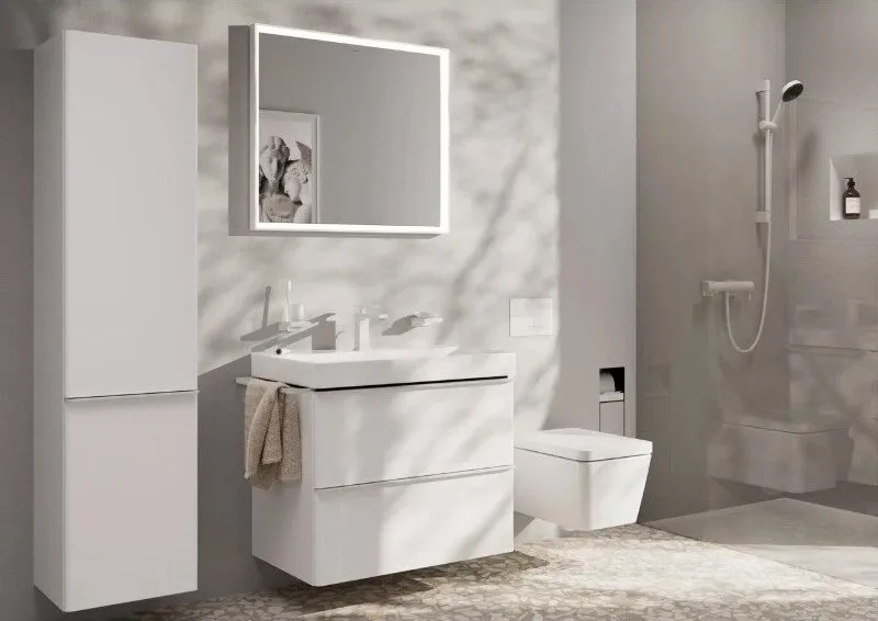 Смеситель для раковины Hansgrohe Tecturis E 110 73010700 матовый белый Sancos — официальный сайт