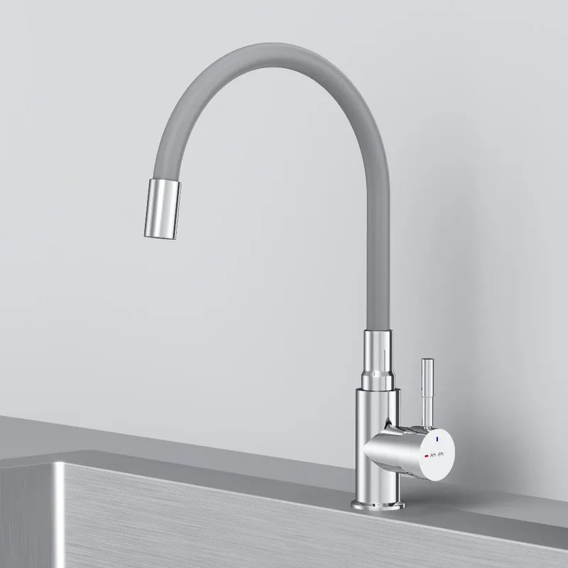 Смеситель для кухни AM.PM X-Joy S F85B07605, серый, хром Sancos — официальный сайт