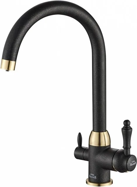 Смеситель для кухни Steel Hammer SH 723 BLACK BR Sancos — официальный сайт