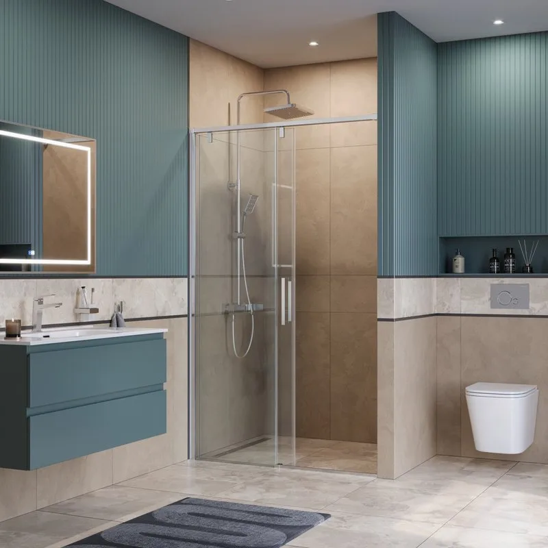 Душевая дверь в нишу BelBagno Soft Close-1 BF-1-130-C-Cr профиль хром Sancos — официальный сайт
