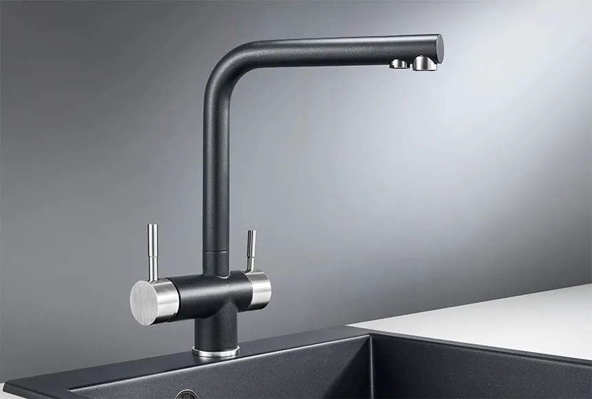 Смеситель для кухни Granula 2305, шварц Sancos — официальный сайт