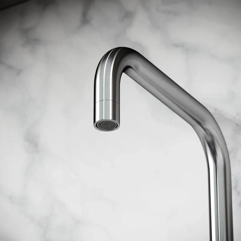 Смеситель для кухни Sancos Stainless, с поворотным Г изливом, нержавеющая сталь, SC12002SS Sancos — официальный сайт