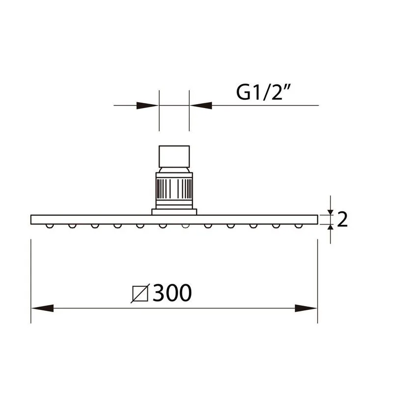 Верхний душ Clever SLIM INOX AIR 300X300 61962 Sancos — официальный сайт