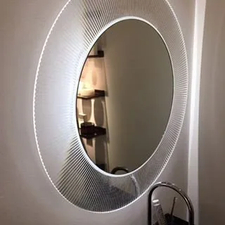 Зеркало круглое Laufen Kartell by Laufen 80 прозрачное, с подсветкой Sancos — официальный сайт
