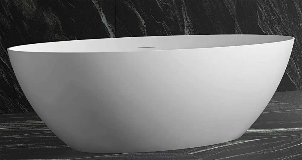 Акриловая ванна Abber AB9374-1.7 170x80 см, отдельностоящая, белая, овальная, с каркасом, со сливом- Sancos — официальный сайт