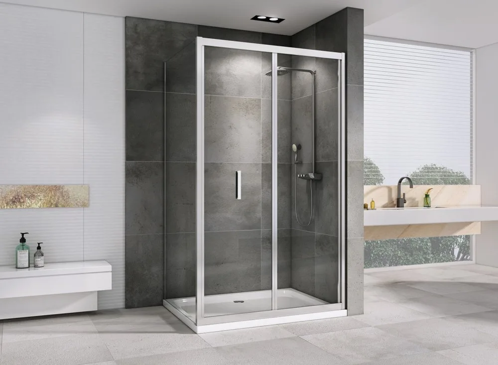 Душевой уголок Abber Sonnenstrand AG07090-S85 90x85, профиль хром, стекло прозрачное Sancos — официальный сайт