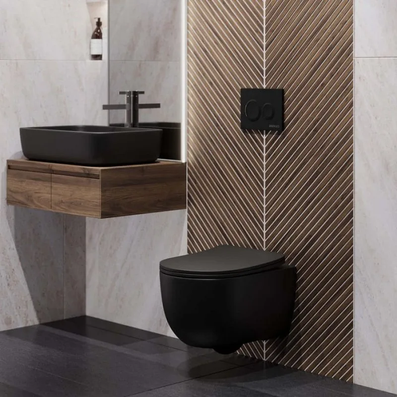 Кнопка смыва Berges Novum O5 soft touch черная Sancos — официальный сайт
