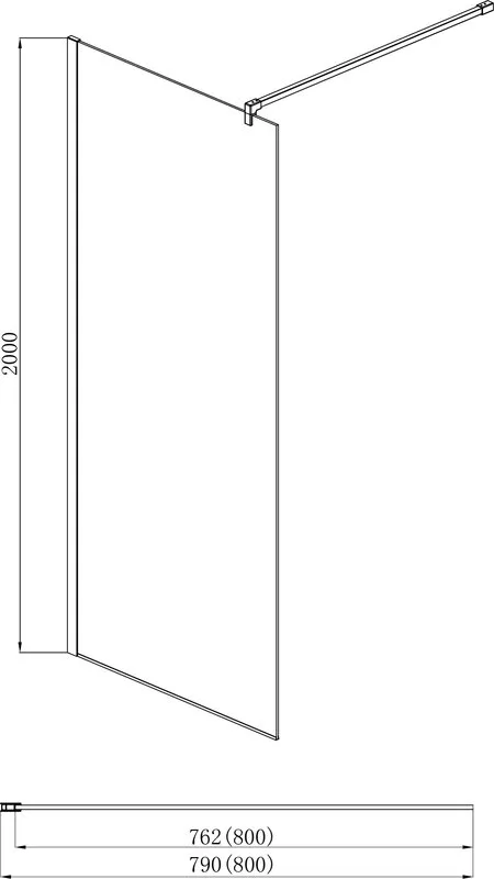 Душевая перегородка AQUATEK AQ WIW 08020CH 80x200 см Sancos — официальный сайт