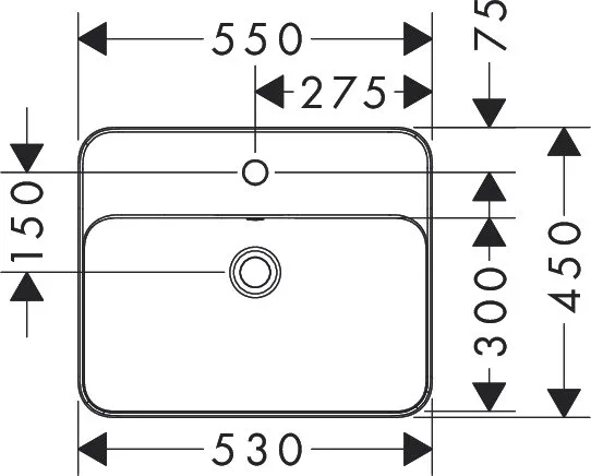 Раковина Hansgrohe Xuniva Q 60162450 55x45, белая Sancos — официальный сайт