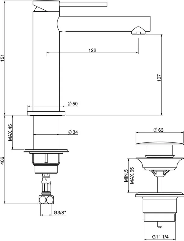 Смеситель для раковины Gattoni Circle One 9042/90C0 хром Sancos — официальный сайт