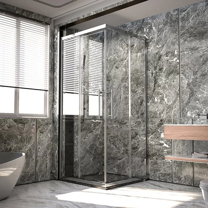 Душевой уголок Veconi Premium Trento PTC-20CH 100x90, профиль хром, стекло прозрачное Sancos — официальный сайт